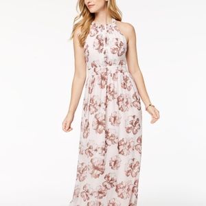 Nine West Women's Maxi Dress with Halter Neckline